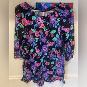 FREE HAIRBOW WITH PURCHASE!!!—-FABKIDS ruffled hem romper